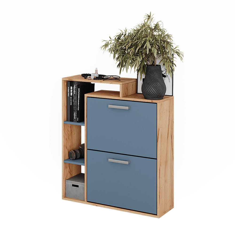 Vicco Scarpiera Goldkraft rovere/blu 80 x 90 cm