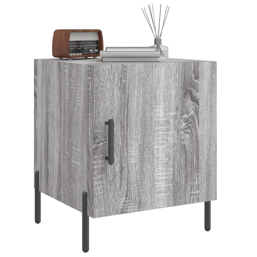 Comodino Grigio Sonoma 40x40x50 cm in Legno Multistrato 827592