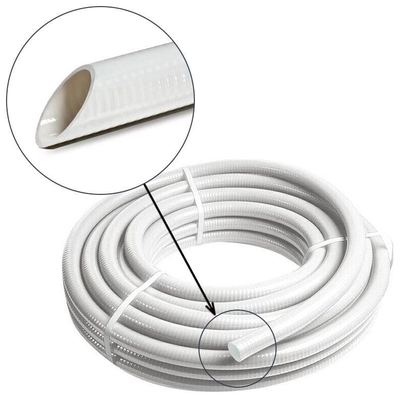 Tubo Spiralato Idro-flex In Pvc Flessibile  50 Mm, Rotolo Da 25 Metri