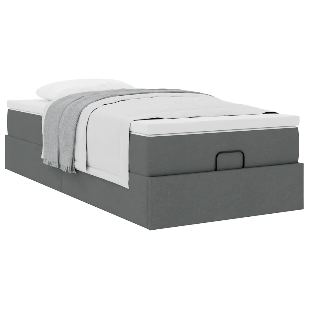 Struttura Letto Pouf con Materasso 90x200 cm in Tessuto 3311079