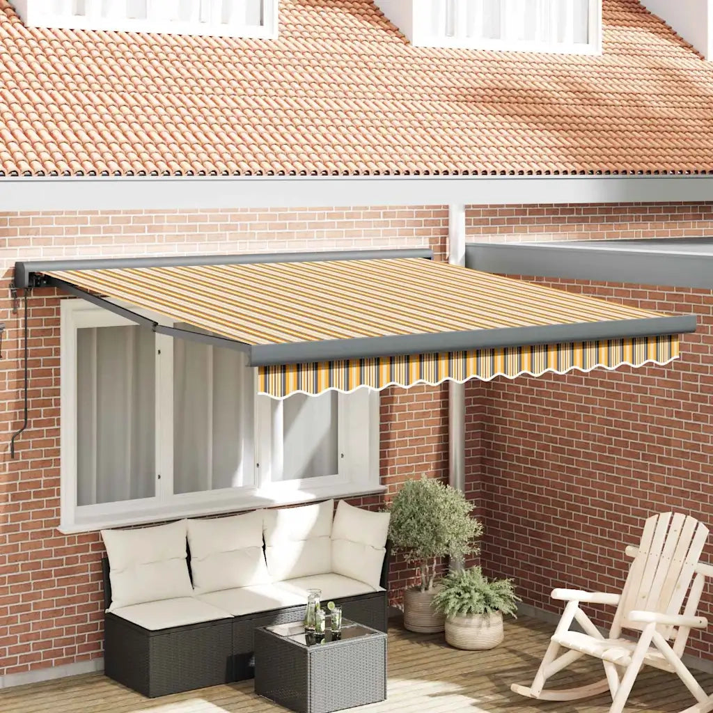 vidaXL Tenda Retrattile Multicolore 300 x 250 cm Tessuto, Metallo