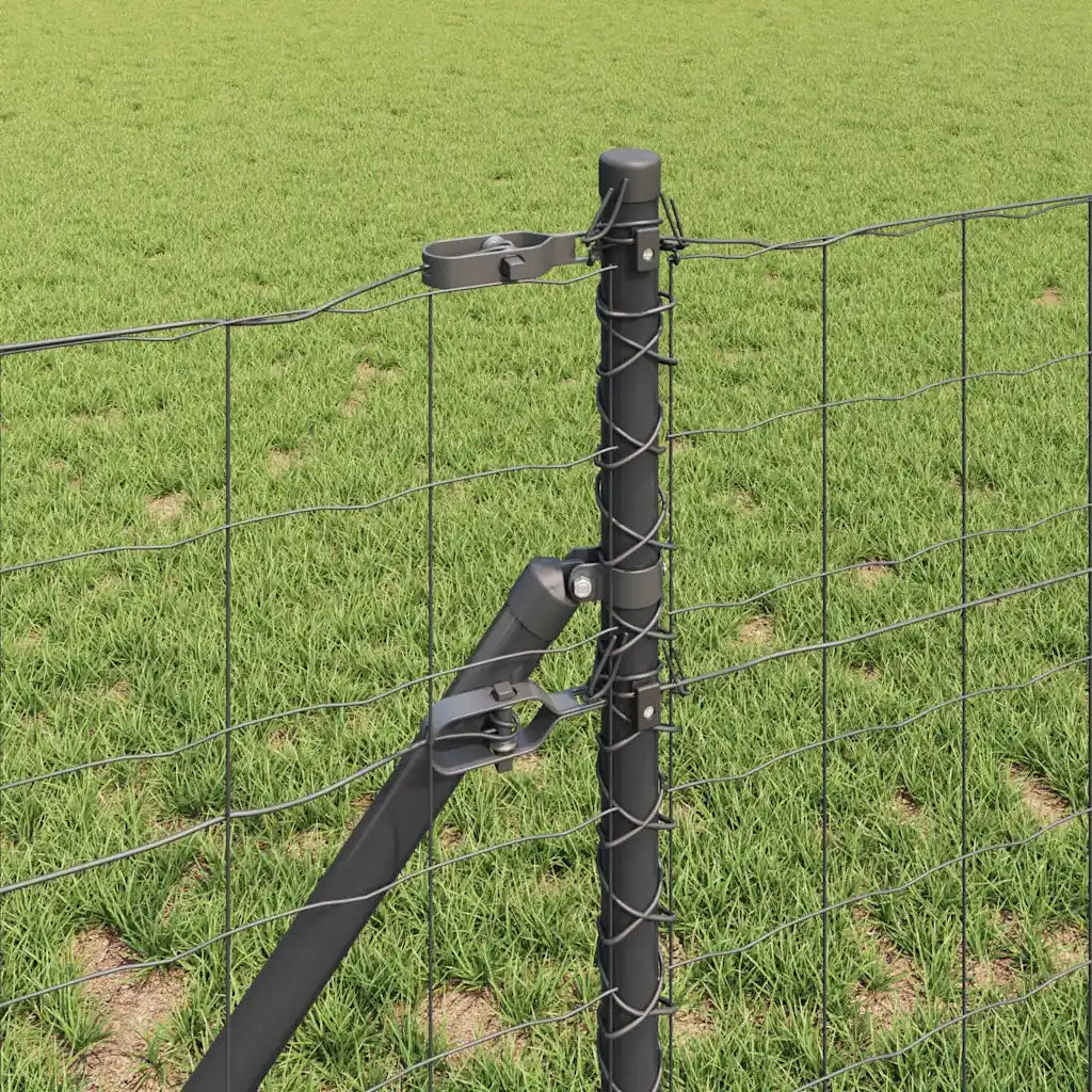 Recinzione da Giardino | Recinzione con Posto Grigio 0,8 x 25 m Acciaio