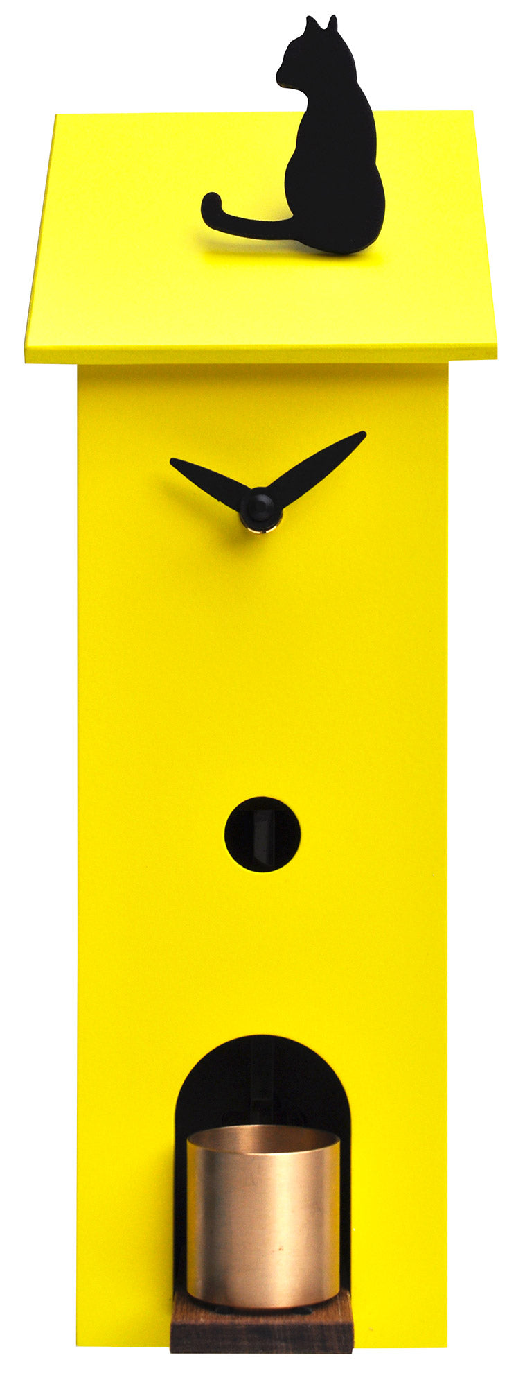 Orologio da Parete 13x37x11cm Pirondini Italia Solitario Giallo Zolfo