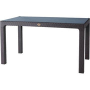 TAVOLO RATTAN KRETA DOMUS  PP ANTRACITE CM 120X70 H.CM 78