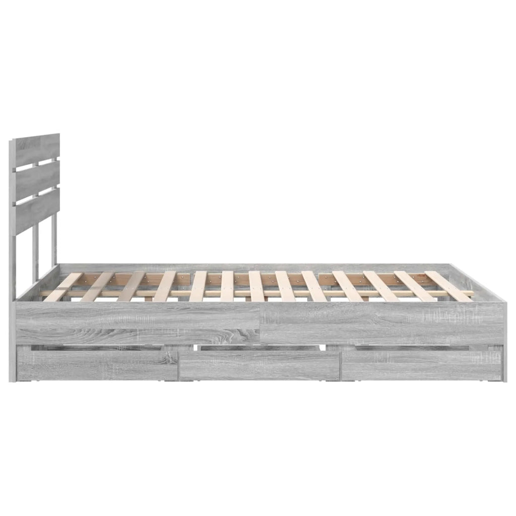 Struttura del letto con cassetto Grigio Sonoma 140 x 200 cm 3411503
