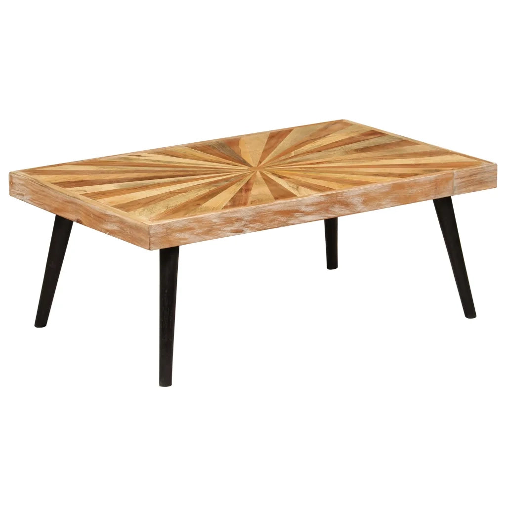 Tavolino da Salotto-Tavolino da soggiorno-Tavolo in Legno Massello di Mango 90x55x36 cm