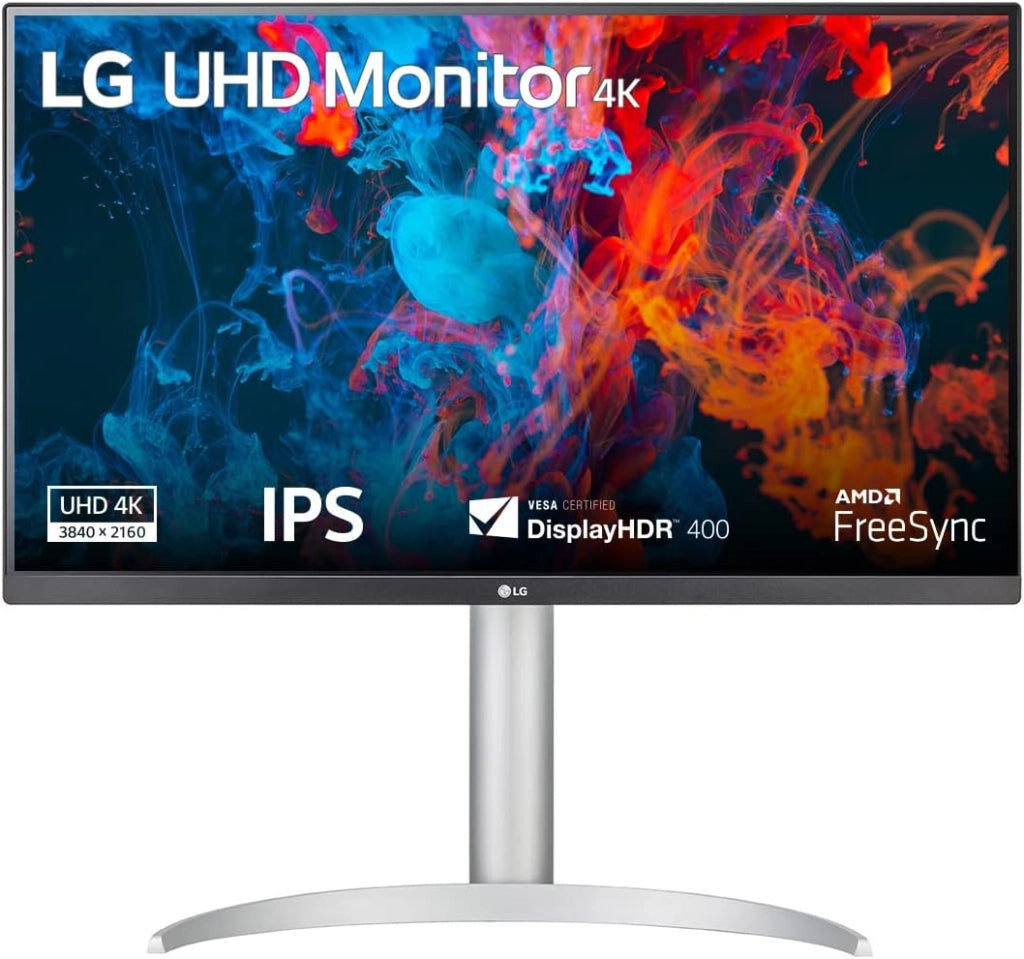 27UP650P Monitor 27" UltraHD 4K LED IPS HDR 400, 3840x2160, 5ms, AMD FreeSync 60Hz, HDMI 2.0 (HDCP 2.2), Display Port 1.4, AUX, Stand Pivot, Flicker Safe, Bianco