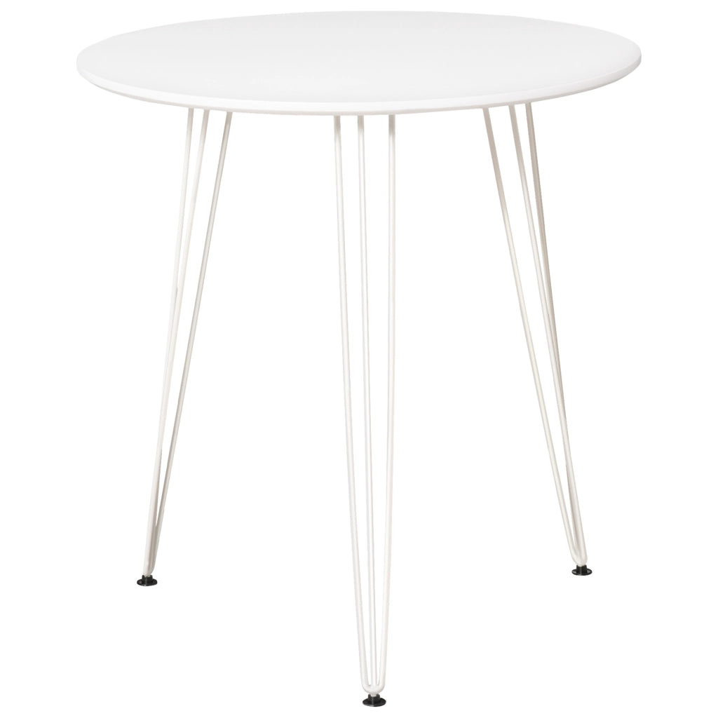 Tavolo da pranzo rotondo moderno ¨C zephmum ¨C bianco, metallo, ?70x75 cm