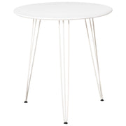 Tavolo da pranzo rotondo moderno ¨C zephmum ¨C bianco, metallo, ?70x75 cm