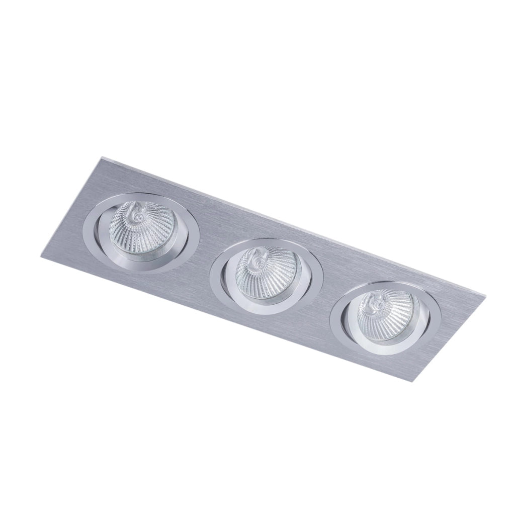 Italux Mooty faretto incasso rettangolare 3xGX5.3 argento