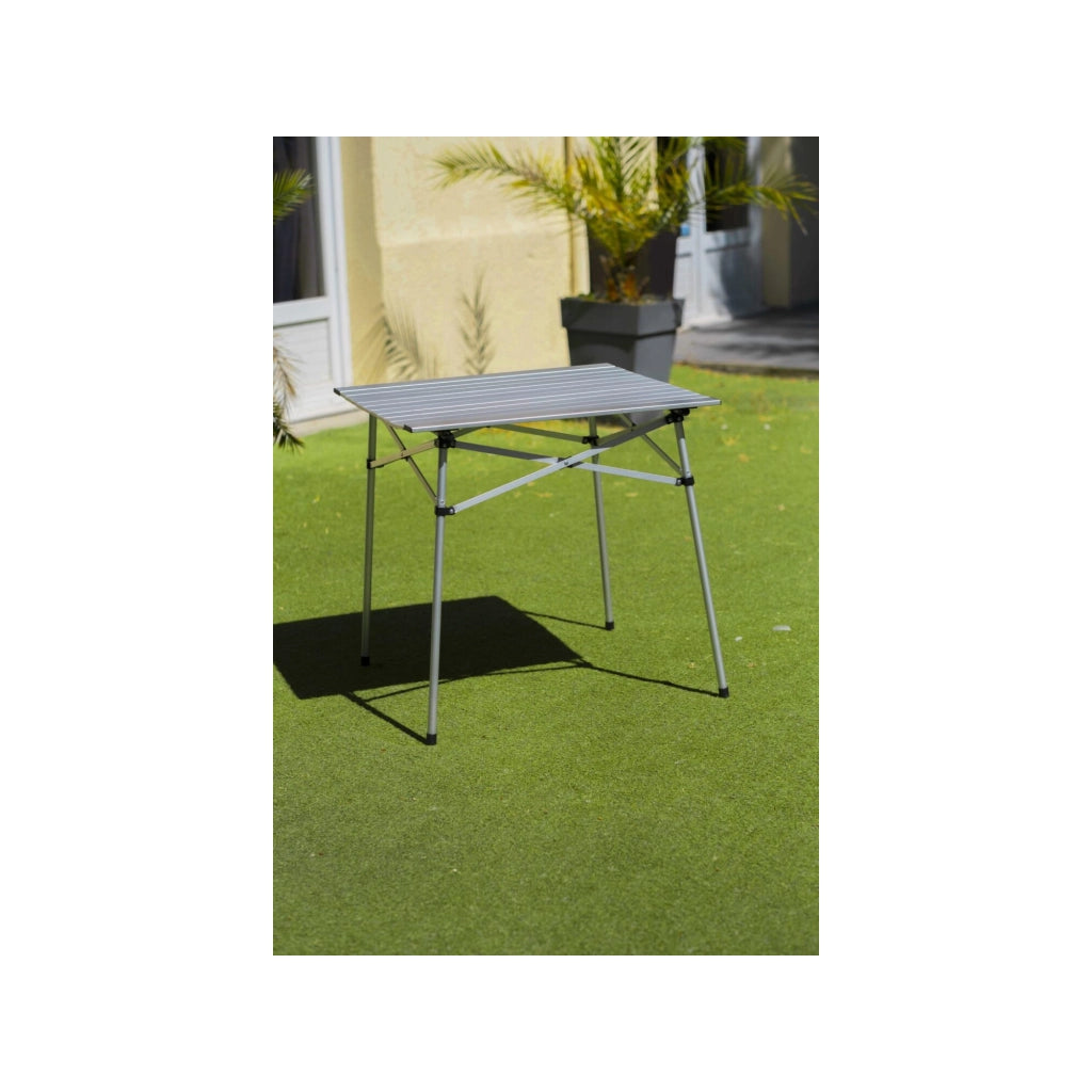 Set di 2 tavolini da campeggio con doghe - O'Camp - Custodia da trasporto inclusa - 70 x 70 x 70 cm