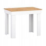Piccolo Tavolo Da Pranzo Da Cucina 90x60 Piano In Rovere Bianco