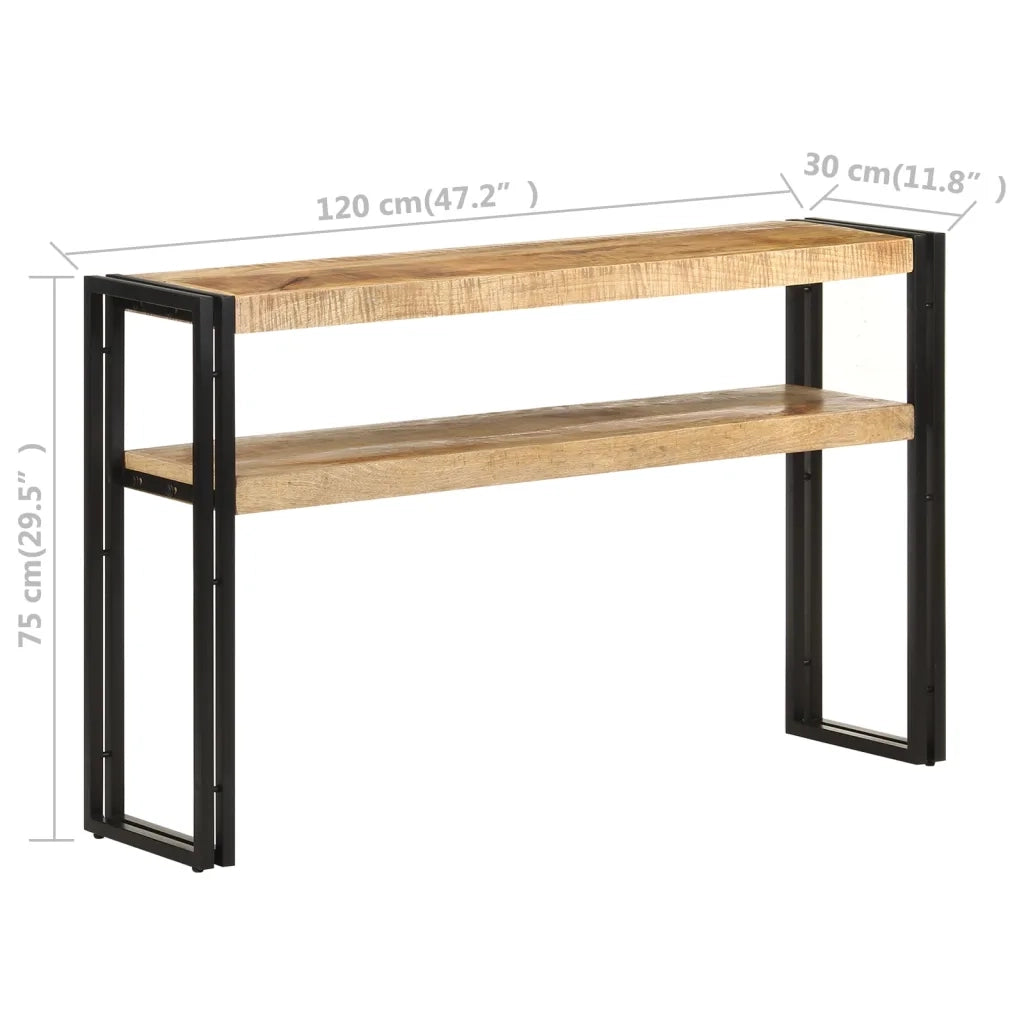 Tavolo Consolle | Tavolo d'Ingresso 120x30x75 cm in Legno di Mango Grezzo