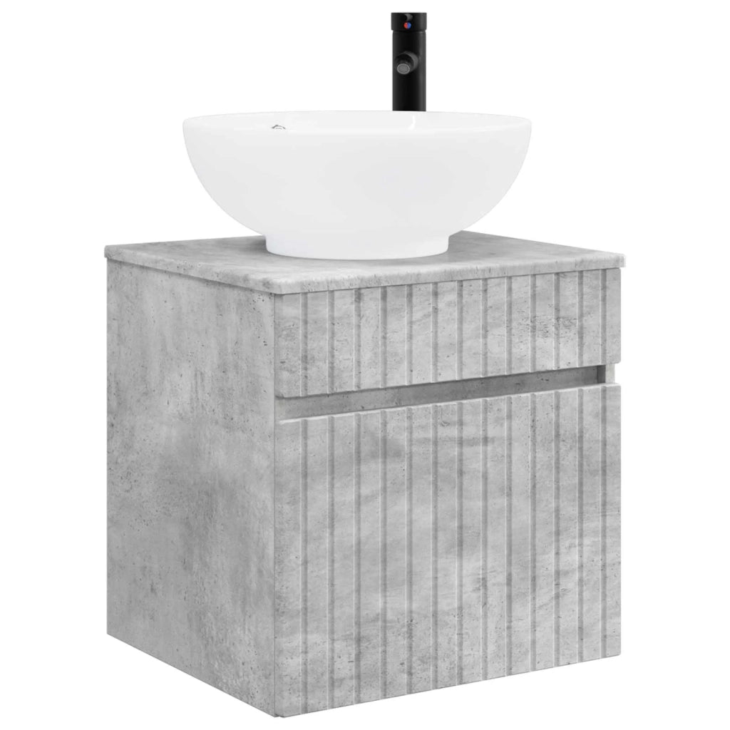 Set di Armadi da Bagno 4 pcs Grigio Cemento 3406626
