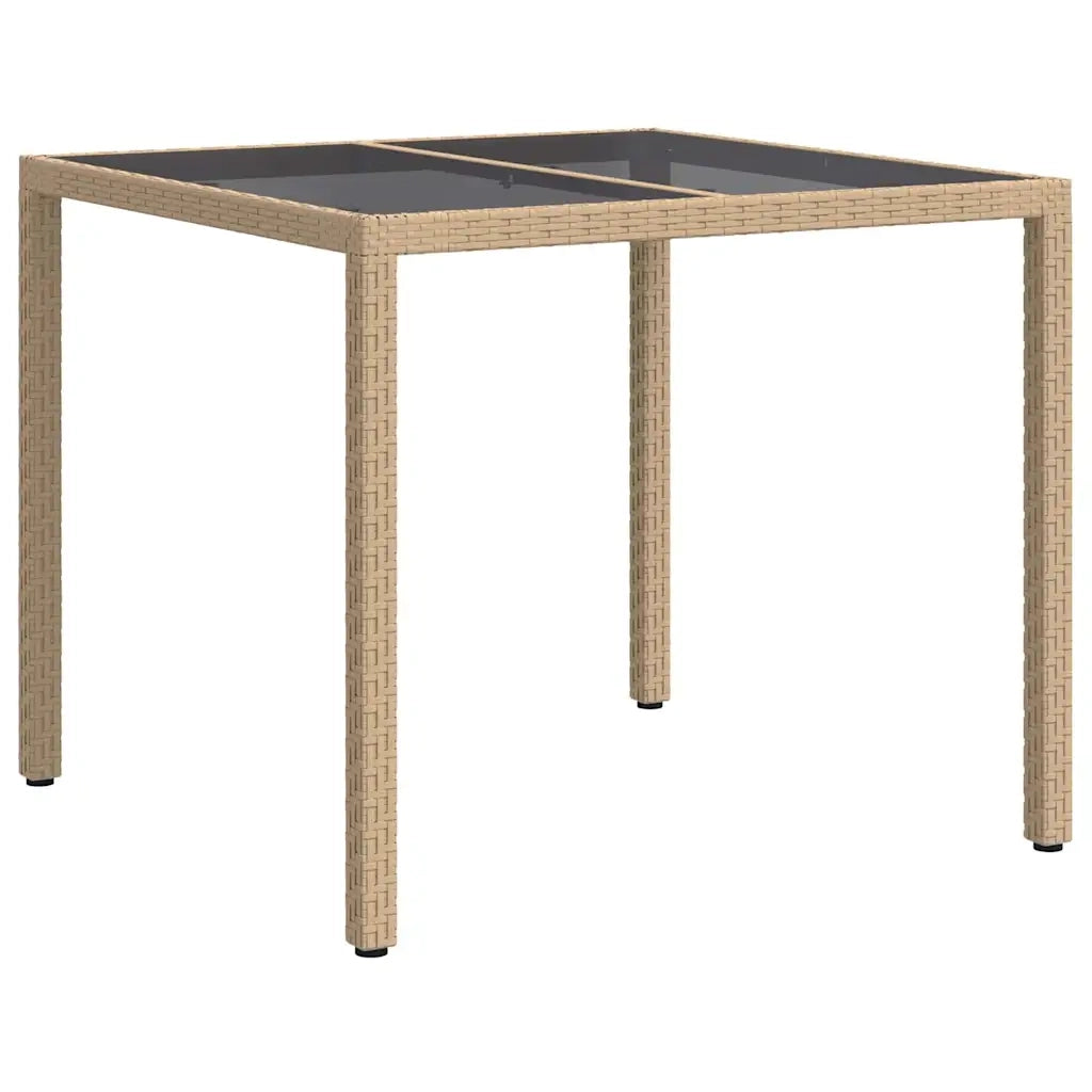 Tavolo da Giardino Beige 90 x 90 x 75 cm polyrattan 362536