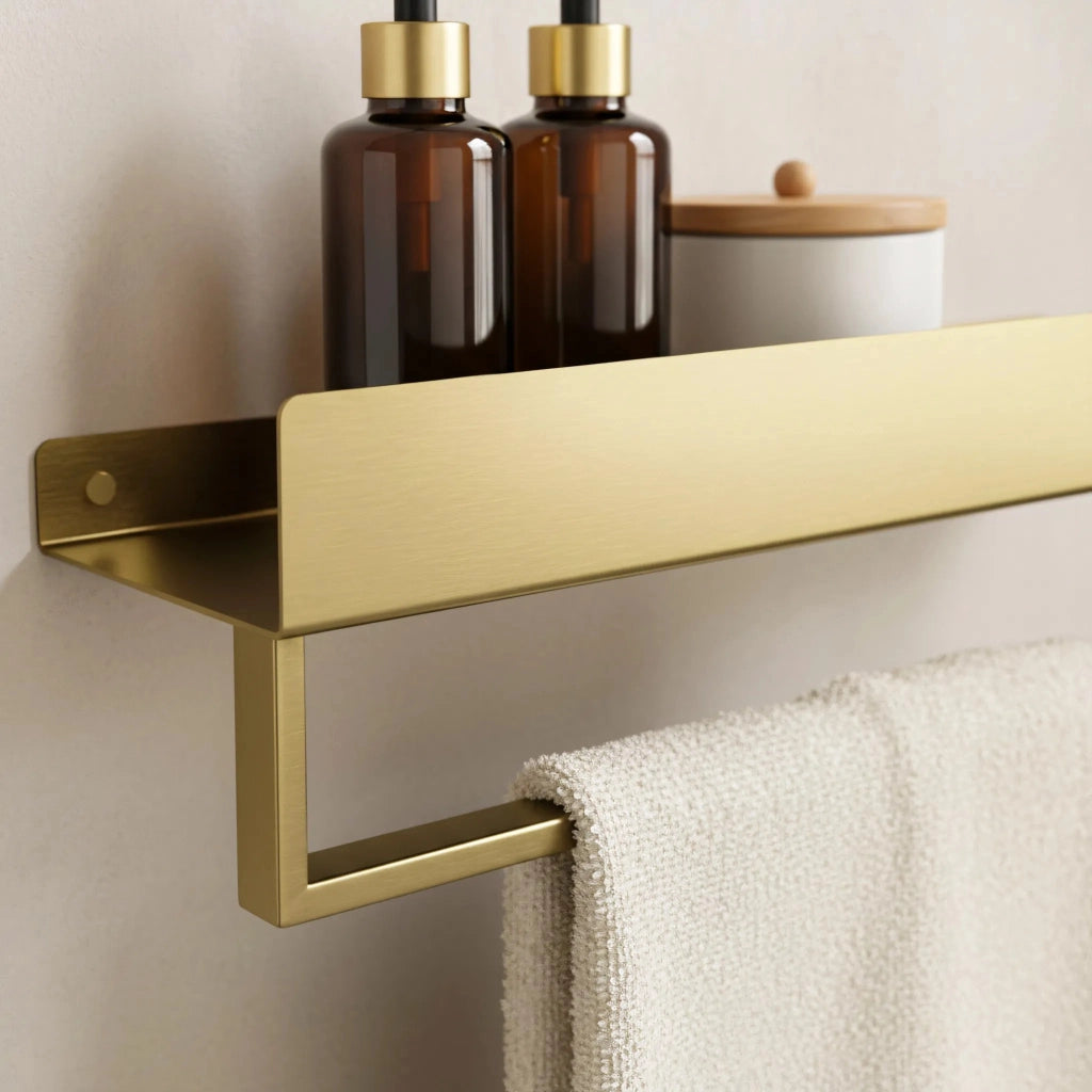 Mensola Da Bagno Sf01 60cm Gold Brush