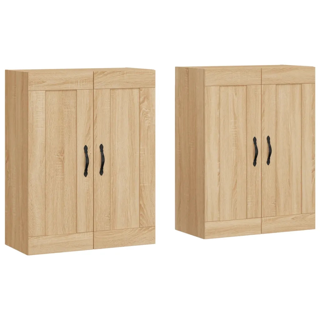 Armadietti a Parete 2 pz Rovere Sonoma in Legno Multistrato CFW7618588
