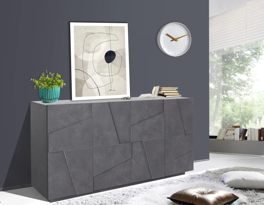 Mobile PING L 162.4 x H 86 x P 44.2 cm grigio ardesia