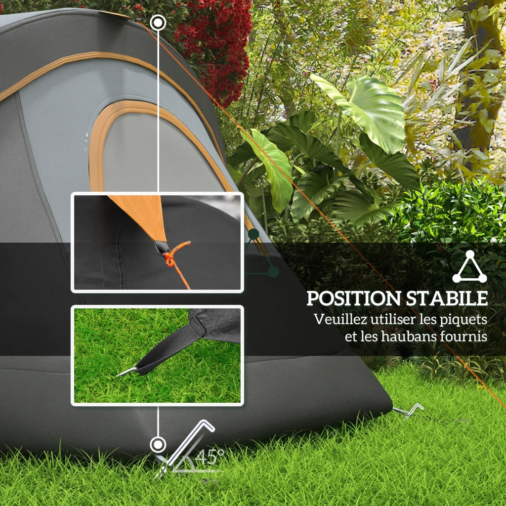 Tenda da campeggio familiare 5-6 persone ¨C zephmum ¨C grigio chiaro