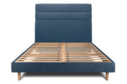 Letto 150x200 cm con testiera in linea - Tessuto Tela opaca