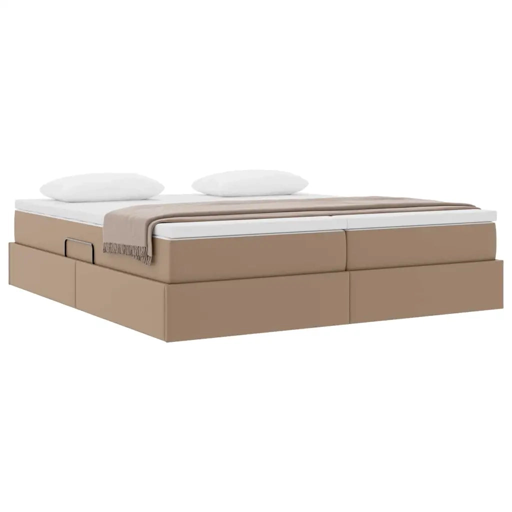 Letto con contenitore e materasso Cappuccino 180 x 200 cm