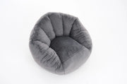 Pouf in peluche con forma ergonomica e facile manutenzione per bambini per gioco lettura e relax in poliestere grigio