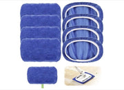 8 set di asciugamani per pavimento Swiffer, 8 set di asciugamani riciclabili per Swiffer, set di asciugamani microfibra Swiffer pavimento blu, asciugamani riciclabili per pavimento Swiffer, asciugamani umidi per pavimento Swiffer.