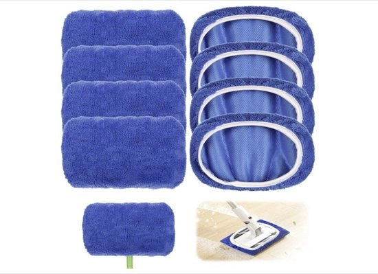 8 set di asciugamani per pavimento Swiffer, 8 set di asciugamani riciclabili per Swiffer, set di asciugamani microfibra Swiffer pavimento blu, asciugamani riciclabili per pavimento Swiffer, asciugamani umidi per pavimento Swiffer.