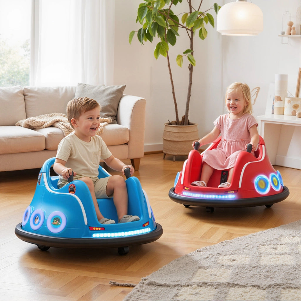 Auto Tamponneuse Elettrica Bambini 12V Angry Bird ¨C zephmum ¨C Blu 73x73x44 cm