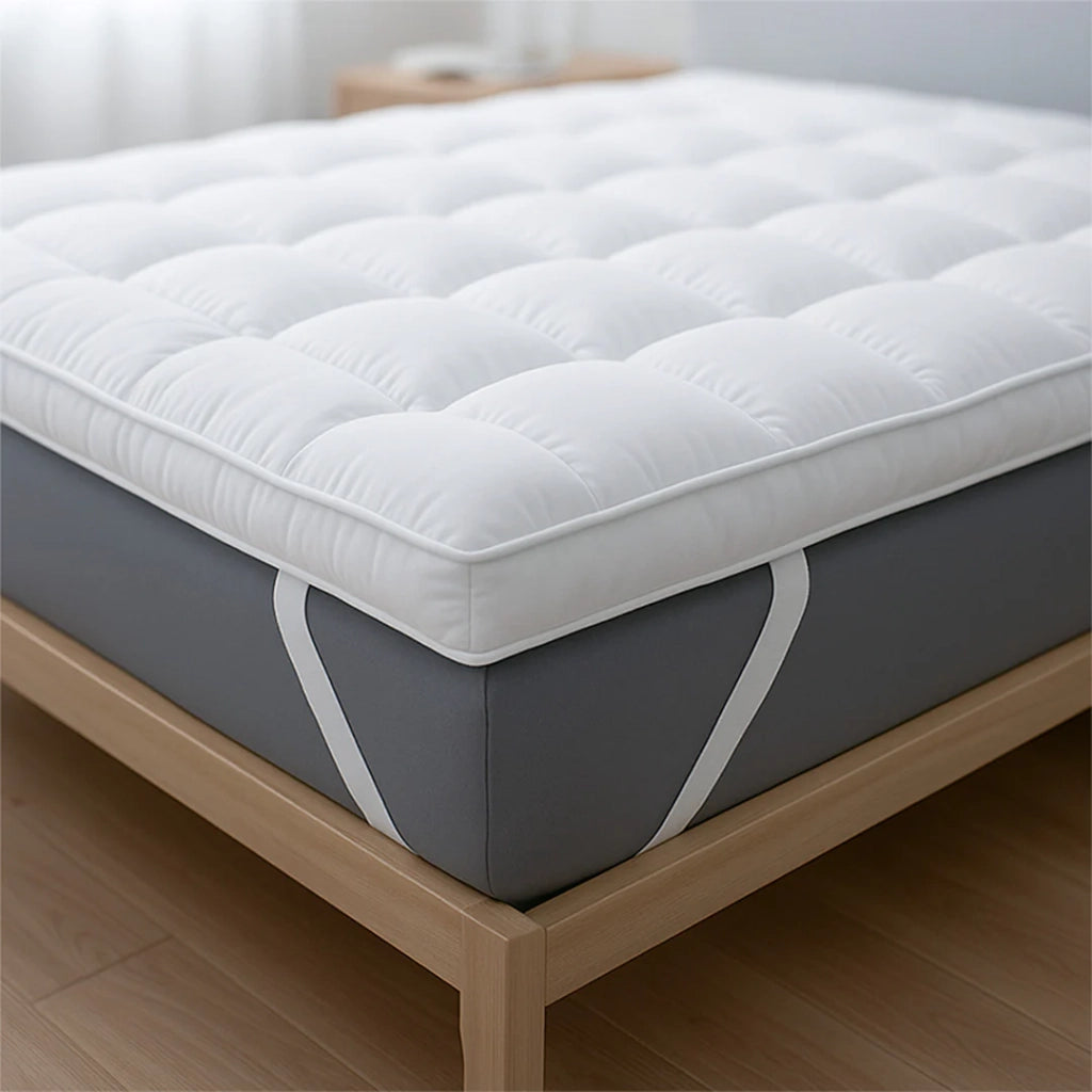 Topper 100x200 cm con Imbottitura in Ovatta da 1000 gr/m² | Coprimaterasso Extra Comfort con Camera d'Aria Traspirante Incorporata