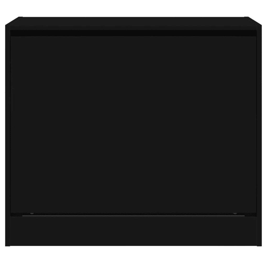 Scarpiera Nera 80x42x69 cm in Legno Multistrato
