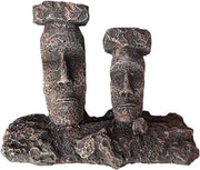 Architettura di Paesaggio Doppio Statua di Pietra per Decorazione di Acquario con Tubo di Aerazione