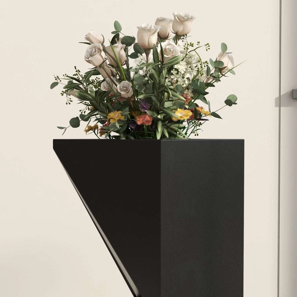 Fioriera da Esterno ¨C zephmum ¨C Metallo Nero 30x30x100 cm