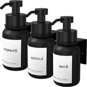 Set di Dispensatori di Sapone Liquido per Manopera 250 ml - Appendi Parete - Set di 3 - Dispensatori di Sapone Liquido per Sapone per Mani - Shampoo - Detersivo - Gel Doccia