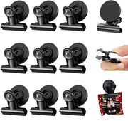 Pacco di 12 clip magnetiche con clip magnetica, magneti con clip, clip magnetiche per frigorifero, magneti per lavagna magnetica, magneti per foto.