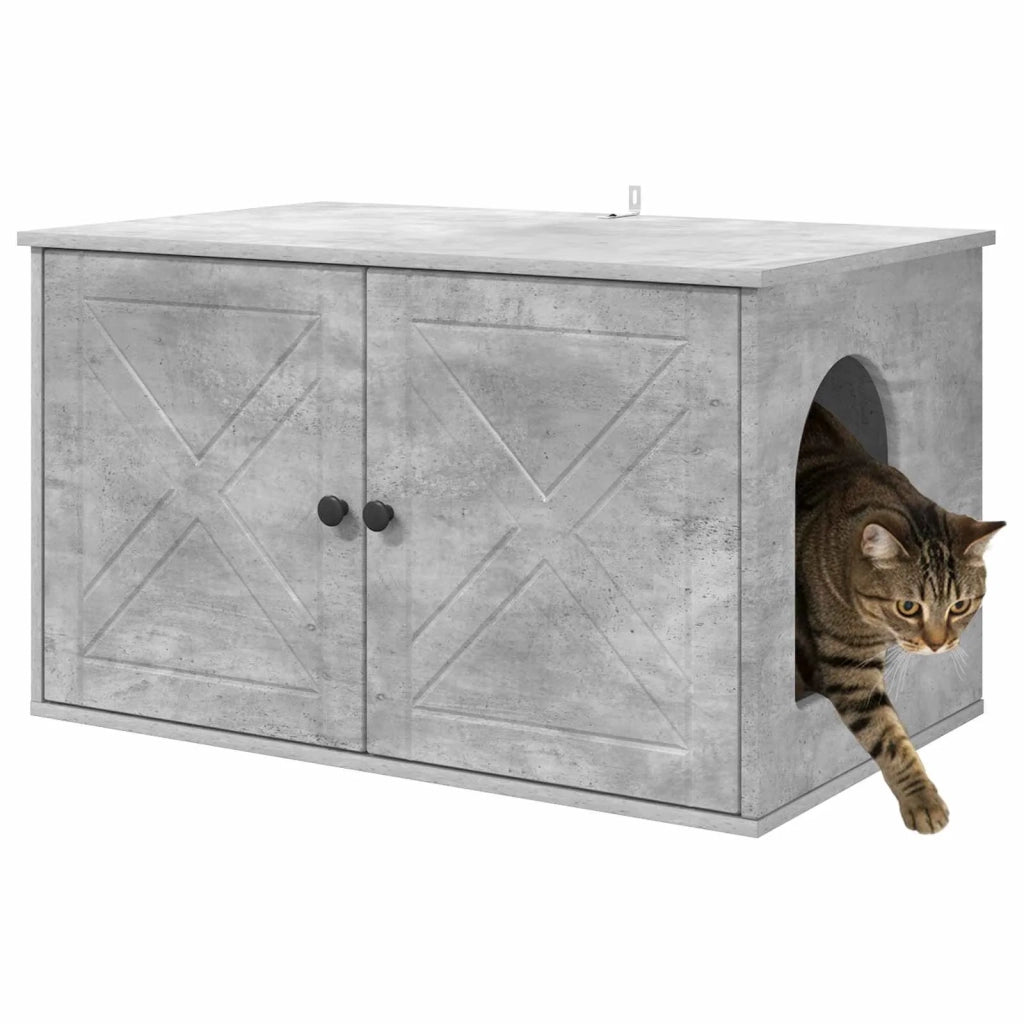 Casa per Gatti Calcestruzzo 85 x 55 x 50 cm Legno multistrato