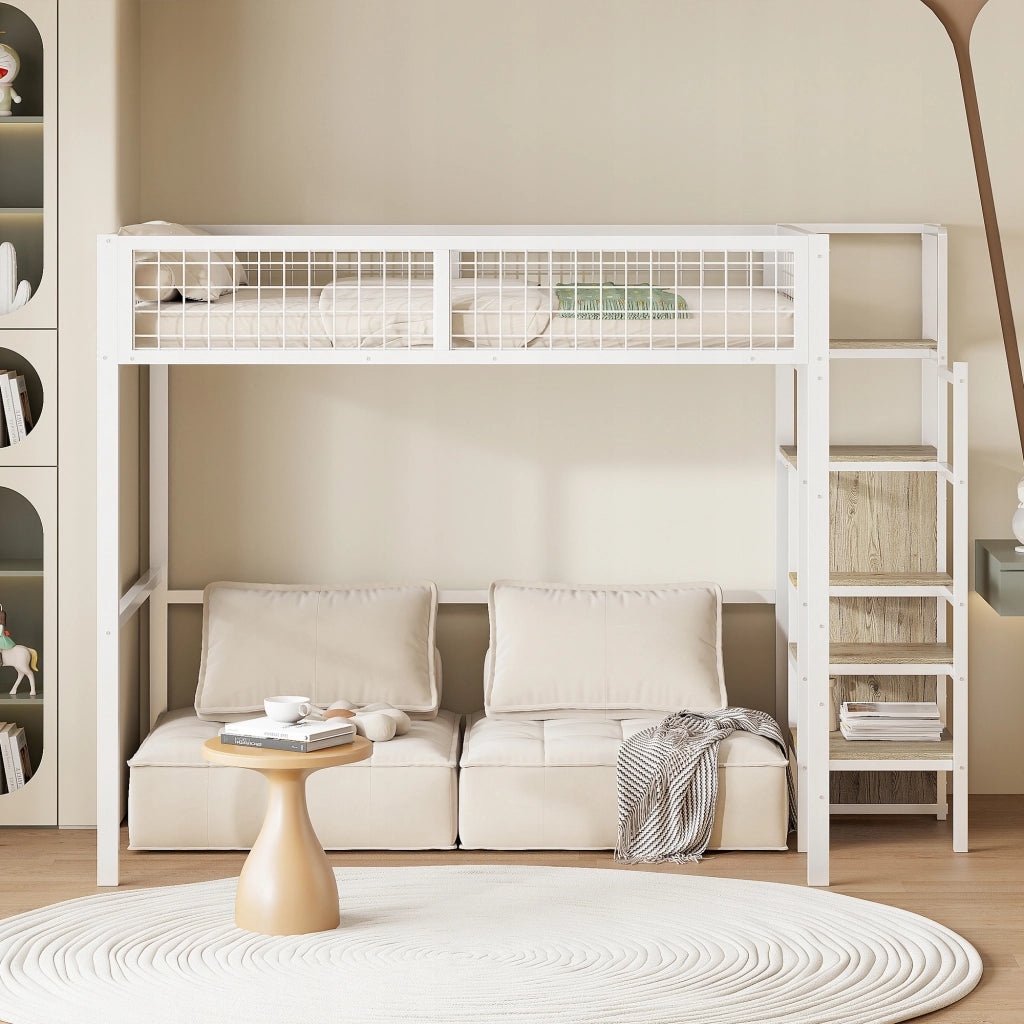 Letto a castello 140x200 in metallo - Xylo - Bianco
