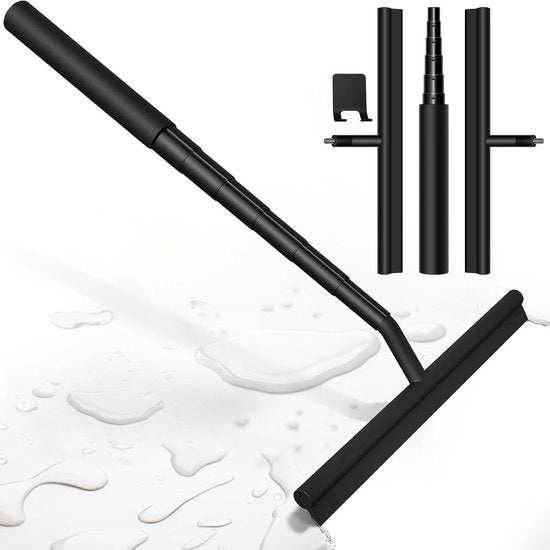 Pulitore di vetro in silicone - per la pulizia delle case - Pulitore di vetro estensibile - porta doccia specchi bagno - Pulitore di vetro per finestre - pulizia delle finestre e altro