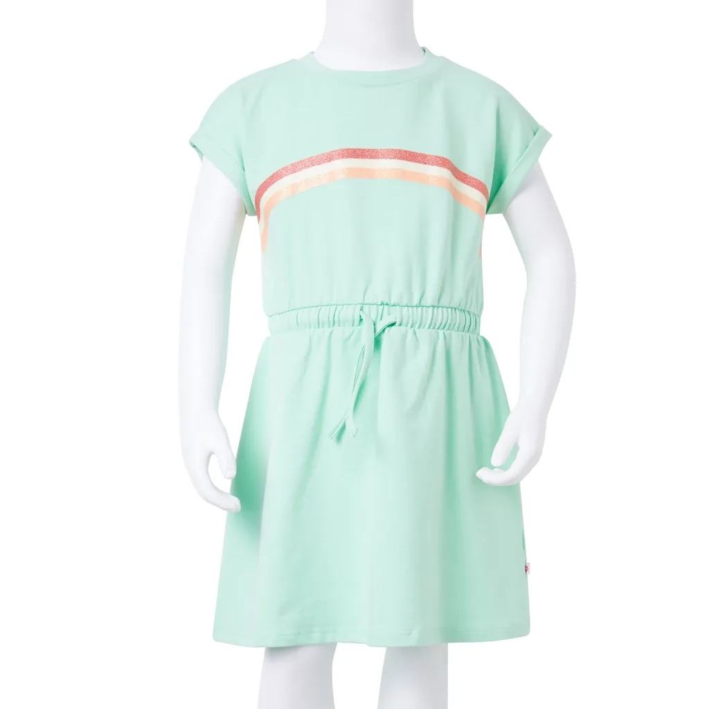 Abito da Bambina con Coulisse Verde Brillante 116 CFW2681077