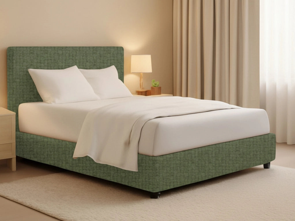 Lichfield, Letto Matrimoniale Sfoderabile Made in Italy, Verde