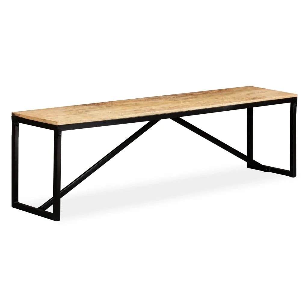 Panca in Legno Massello di Mango 160x35x45 cm 244904