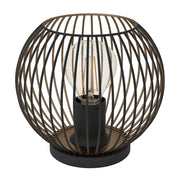 Lampada Scrivania Rustico Country Almanzora Acciaio Nero 1 Luce E27 Ip20
