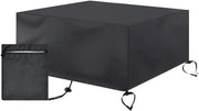 Pit di Fiamma Quadrato - Impermeabile e Resistente ai Raggi UV - 1 pezzo - Nero - Oxford in Acciaio Resistente - 130 x 130 x 65 cm