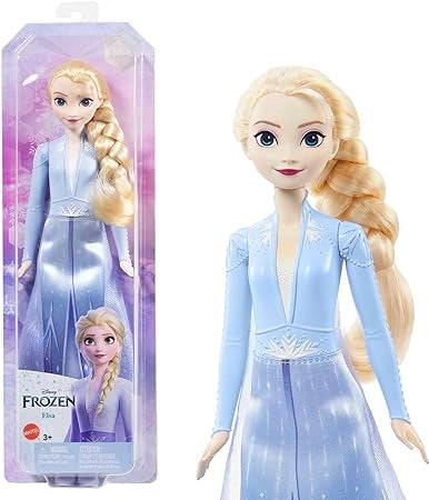 Disney Frozen - Elsa bambola con abito esclusivo e accessori ispirati ai film Disney Frozen 2, Giocattolo per Bambini 3+