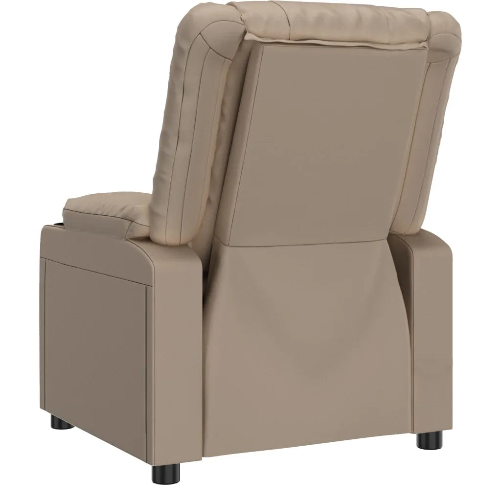 Poltrona Reclinabile Elettrica Cappuccino in Similpelle