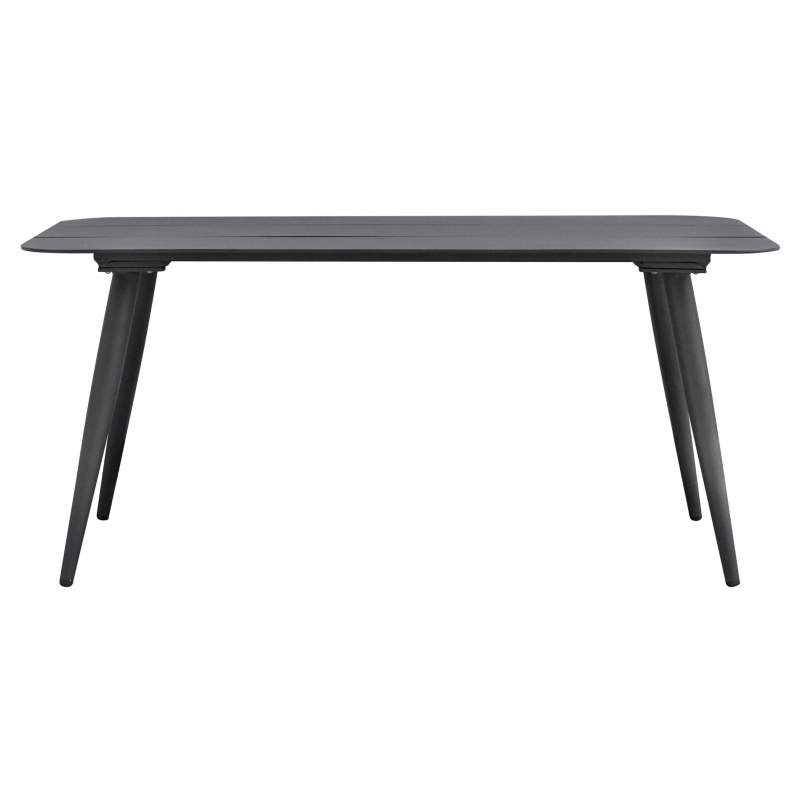 Salotto Milano In Alluminio Antracite + Seduta E Schienale In Wicker Grigio Moia