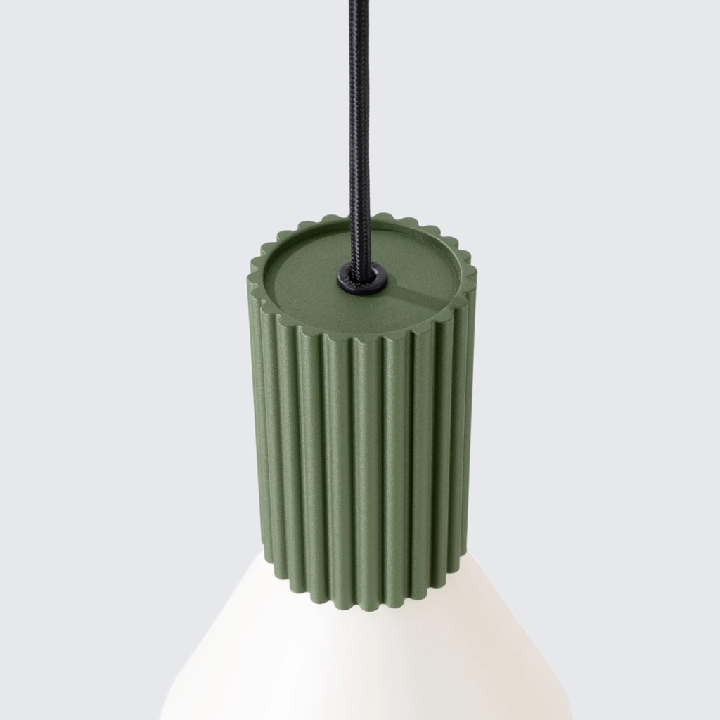 Lampada a sospensione moderna verde/beige E14 Moldea Pure Lume