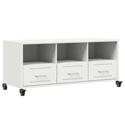 Mobile TV | Armadietto TV | Mobile Porta TV Bianco 100,5x39x43,5 cm in Acciaio