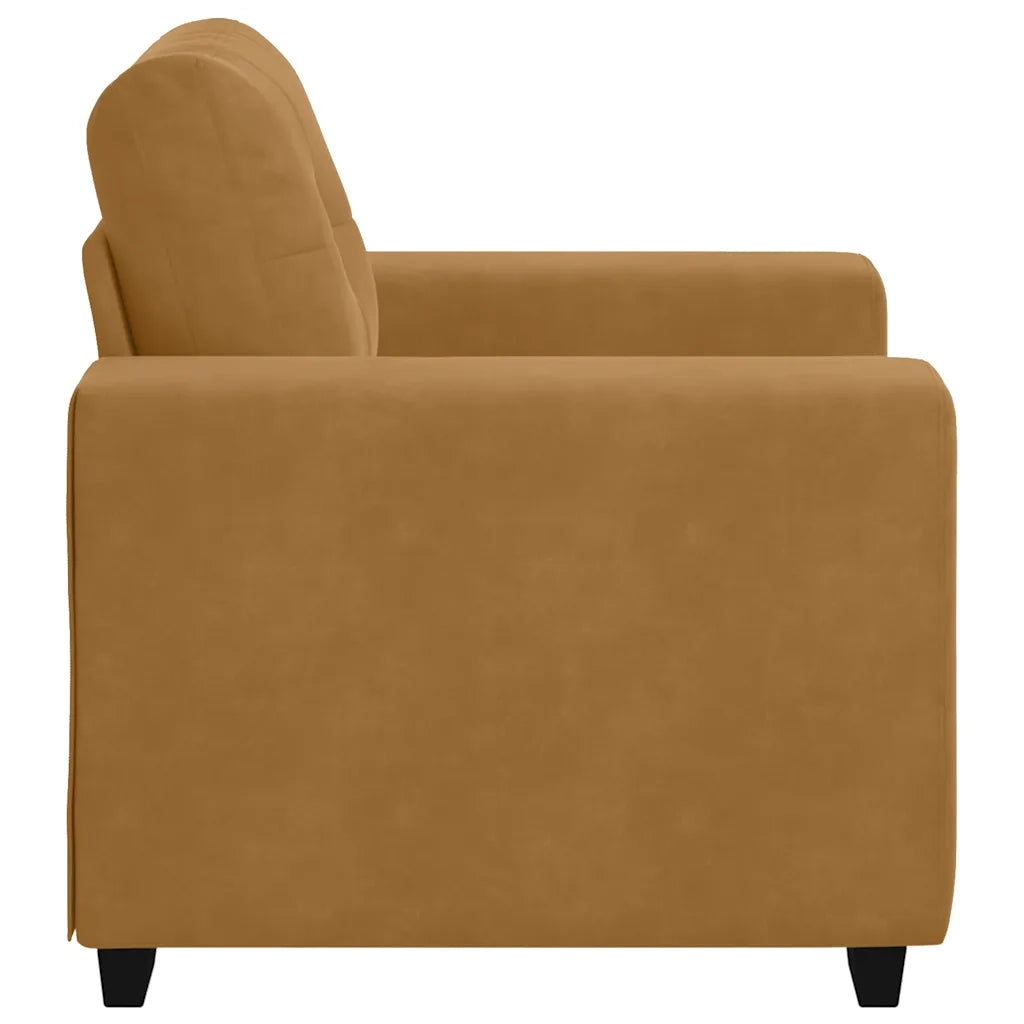 Divano Sedia-Poltrona-Sofa Relax Marrone 60 cm Velluto 844074