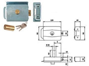ELETTROSERRATURA PER CANCELLI CON TETTO REVERSIBILE 505  mm.50 (505504)    ISEO